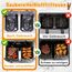 Ninja Heißluftfritteuse Zubehör - Airfryer Zubehör für Ninja Foodi Max Dual Zone AF400EU AF451EU 9,5L, Silikonform Heißluftfritteuse für Russell Hobbs 2 Kammern 9L