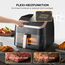Midea Heißluftfritteuse XXL AirFryer 8.5L, 8-in-1 Heissluftfritteuse mit Sichtfenster, Extra breite Kammern, max 200°C, Fritteuse ohne Öl