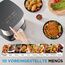 MIDEA Digital Luftfritteuse, 6.5L Airfryer LED Touch Screen Heißluftfritteusen XL, einstellbare Heizung Wind &Timer Temperatur, weniger Öl, 2000W, Schwarz