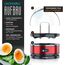 Arendo Sevencook Eierkocher 400 W – Edelstahl Design - 1-7 Eier - Egg Cooker - EIN/AUS-Schalter – 3 Härtegrade wählbar - Warmhaltefunktion - Signalton - BPA-frei - rot