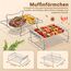 Heißluftfritteuse Zubehör für Ninja Foodi Flexdrawer AF500EU 10,4L, Faltbar Silikonform Heißluftfritteuse Zubehör Set, Wiederverwendba Silikon Einsätz für Ninja AF500EU Airfryer Zubehör