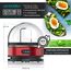 Arendo Sevencook Eierkocher 400 W – Edelstahl Design - 1-7 Eier - Egg Cooker - EIN/AUS-Schalter – 3 Härtegrade wählbar - Warmhaltefunktion - Signalton - BPA-frei - rot