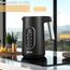 Wasserkocher Edelstahl mit Temperatureinstellung (40°C-100°C) 1,7 Liter 2200 Watt Teekocher 100% BPA FREI Warmhaltefunktion LED Display mit Temperaturwahl Wasser Kocher Water Kettle (Silk Schwarz)