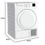 Beko DS7511PA b100 Wärmepumpentrockner, 7 kg, LED-Display, Aquawave Shcontrommel, 34 cm XL-Einfüllöffnung, Startzeitvorwahl, Kindersicherung, Knitterschutz, Weiß