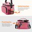 Lifewit Isolierte Kühltasche, Wiederverwendbare Lunchtasche, Tragbare Kühlbox auslaufsicher, Tragetasche mit verstellbarem Schulterriemen für Erwachsene für Arbeit/Picknick, Pink, 9L 12 Dosen