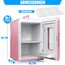 KESSER® 2in1 Mini Kühlschrank Kühlbox 15 Liter Kühl und Heizfunktion Tragbarer AC DC 220-240V/12V Steckdose und Zigarettenanzünder Warmhaltebox Mini-Thermobox Auto Büros Zimmer Camping Garten Rosa