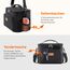 Lifewit Isolierte Kühltasche, Wiederverwendbare Lunchtasche, Tragbare Kühlbox auslaufsicher, Tragetasche mit verstellbarem Schulterriemen für Erwachsene für Arbeit/Picknick, Schwarz, 9L 12 Dosen