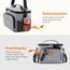 Lifewit Isolierte Kühltasche, Wiederverwendbare Lunchtasche, Tragbare Kühlbox auslaufsicher, Tragetasche mit verstellbarem Schulterriemen für Erwachsene für Arbeit/Picknick, Grau, 15L 24 Dosen