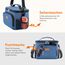 Lifewit Isolierte Kühltasche, Wiederverwendbare Lunchtasche, Tragbare Kühlbox auslaufsicher, Tragetasche mit verstellbarem Schulterriemen für Erwachsene für Arbeit/Picknick, Dunkelblau, 15L 24 Dosen