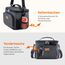 Lifewit Isolierte Kühltasche, Wiederverwendbare Lunchtasche, Tragbare Kühlbox auslaufsicher, Tragetasche mit verstellbarem Schulterriemen für Erwachsene für Arbeit/Picknick, Dunkelgrau, 9L 12 Dosen