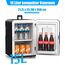 KESSER® 2in1 Mini Kühlschrank Kühlbox 15 Liter Kühl und Heizfunktion Tragbarer AC DC 220-240V/12V Steckdose und Zigarettenanzünder Warmhaltebox Thermobox Auto Büros Zimmer Camping Garten Schwarz