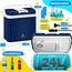 KESSER® 24 Liter Kühlbox | KÜHLT und WÄRMT | Thermo-Elektrische Kühlbox | inklusive 2X Kühlakku & Getränkehalter | 12 Volt und 230 Volt | Mini-Kühlschrank | für Auto und Camping | EEK E | Navyblau
