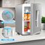 KESSER® 2in1 Mini Kühlschrank Kühlbox 15 Liter Kühl und Heizfunktion Tragbarer AC DC 220-240V/12V Steckdose und Zigarettenanzünder Warmhaltebox Mini-Thermobox Auto Büros Zimmer Camping Garten Grau