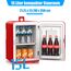 KESSER® 2in1 Mini Kühlschrank Kühlbox 15 Liter Kühl und Heizfunktion Tragbarer AC DC 220-240V/12V Steckdose und Zigarettenanzünder Warmhaltebox, Thermobox Auto Büros Zimmer Camping Garten Rot