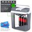 WONEA 24 Liter Thermoelektrische Kühlbox mit USB Anschluss für Powerbank, 12V 230V KÜHLEN und WÄRMEN, Leise Camping Kühlbox Auto LKW