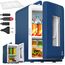 KESSER 2in1 Mini Kühlschrank Kühlbox 15 Liter Kühl und Heizfunktion Tragbarer AC DC 220-240V/12V Steckdose Zigarettenanzünder Warmhaltebox Mini-Thermobox Auto Büros Zimmer Camping Garten, Navyblau