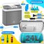 KESSER® 24 Liter Kühlbox | KÜHLT und WÄRMT | Thermo-Elektrische Kühlbox | inklusive 2X Kühlakku & Getränkehalter | 12 Volt und 230 Volt | Mini-Kühlschrank | für Auto und Camping | EEK E | Grau