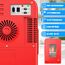 KESSER® 2in1 Mini Kühlschrank Kühlbox 15 Liter Kühl und Heizfunktion Tragbarer AC DC 220-240V/12V Steckdose und Zigarettenanzünder Warmhaltebox, Thermobox Auto Büros Zimmer Camping Garten Rot