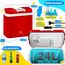 KESSER® 24 Liter Kühlbox | KÜHLT und WÄRMT | Thermo-Elektrische Kühlbox | inklusive 2X Kühlakku & Getränkehalter | 12 Volt und 230 Volt | Mini-Kühlschrank | für Auto und Camping | EEK E | Rot