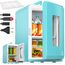 KESSER® 2in1 Mini Kühlschrank Kühlbox 15 Liter Kühl und Heizfunktion Tragbarer AC DC 220-240V/12V Steckdose und Zigarettenanzünder Warmhaltebox Thermobox Auto Büros Zimmer Camping Garten Hellblau