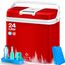 KESSER® 24 Liter Kühlbox | KÜHLT und WÄRMT | Thermo-Elektrische Kühlbox | inklusive 2X Kühlakku & Getränkehalter | 12 Volt und 230 Volt | Mini-Kühlschrank | für Auto und Camping | EEK E | Rot