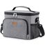 Lifewit Isolierte Kühltasche, Wiederverwendbare Lunchtasche, Tragbare Kühlbox auslaufsicher, Tragetasche mit verstellbarem Schulterriemen für Erwachsene für Arbeit/Picknick, Grau, 15L 24 Dosen