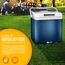 tillvex Kühlbox elektrisch 32L | Mini-Kühlschrank 230 V und 12 V für KFZ Auto Camping | kühlt & wärmt | ECO-Modus (Blau)
