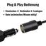 Netzgleichrichter Netzadapter Adapter 100V - 240V auf 12V/3A (36W) KFZ Zigarettenanzünder Steckdose Spannungswandler 12V Netzteil über das Stromnetz für Auto-Kühlbox, Luftpumpe, Autostaubsauger