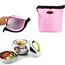 KAREN66 Kühltasche Klein Lunchtasche mit Reißverschluss Mini Kühlbox Einkaufstasche Isoliertasche Wasserdicht Picknicktasche Lunch Bag zur Arbeit Schule Outdoor (Rosa)