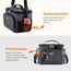 Lifewit Isolierte Kühltasche, Wiederverwendbare Lunchtasche, Tragbare Kühlbox, Tragetasche, auslaufsicher, mit verstellbarem Schulterriemen für Erwachsene für Arbeit/Picknick, Dunkelgrau 15L, 24 Can
