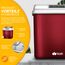 tillvex Kühlbox elektrisch 32L | Mini-Kühlschrank 230 V und 12 V für KFZ Auto Camping | kühlt & wärmt | ECO-Modus (Rot)