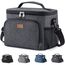 Lifewit Isolierte Kühltasche, Wiederverwendbare Lunchtasche, Tragbare Kühlbox, Tragetasche, auslaufsicher, mit verstellbarem Schulterriemen für Erwachsene für Arbeit/Picknick, Dunkelgrau 15L, 24 Can
