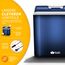 tillvex Kühlbox elektrisch 24L | Mini-Kühlschrank 230 V und 12 V für KFZ Auto Camping | kühlt & wärmt | ECO-Modus (Blau)
