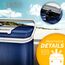 tillvex Kühlbox elektrisch 24L | Mini-Kühlschrank 230 V und 12 V für KFZ Auto Camping | kühlt & wärmt | ECO-Modus (Blau)