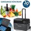 KESSER® Kompressor Kühlbox auto elektrisch 30L, Camping Kühlbox 12/24/230V mit APP-Steuerung, Gefrierbox bis –20 °C, Kühlbox mit Rädern & Teleskopgriff für Camping, Wohnmobil, LKW & Boot + 2 Kühlakkus