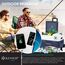 KESSER® Kompressor Kühlbox auto elektrisch 30L, Camping Kühlbox 12/24/230V mit APP-Steuerung, Gefrierbox bis –20 °C, Kühlbox mit Rädern & Teleskopgriff für Camping, Wohnmobil, LKW & Boot + 2 Kühlakkus
