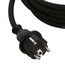 REV Zuleitung - Ersatzkabel für den Außenbereich, 3m Zuleitung (H05RR-F 3G1,5 mm²), Stromkabel mit Stecker, 3680W, IP44, schwarz