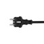 REV Zuleitung - Ersatzkabel für den Außenbereich, 3m Zuleitung (H05RR-F 3G1,5 mm²), Stromkabel mit Stecker, 3680W, IP44, schwarz