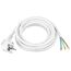 REV Zuleitung, Stromkabel mit Stecker, Ersatzkabel, 3m, 3680W, Weiss