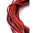 QWORK® 10 Meter 22AWG Elektrischer Draht, 2-adriges schwarz-rotes Elektrischer Draht, Verlängerungskabel, für LED Strip und elektronische Verdrahtung