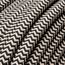 Textilkabel für Lampe, Stoffkabel aus Leinengarn, 3-adrig (3x0,75mm²), Leinen-Schwarz - 50 Meter