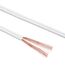 MANAX® 50m Zwillingslitze 2x 0,75mm² weiß Kabel 2-adrig (50m 0,75mm² - 1 Ring, weiß)