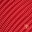 Textilkabel für Lampe, Stoffkabel 3-adrig (3x0,75mm²), Rot - 10 Meter