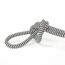 Textilkabel für Lampe, Stoffkabel 3-adrig (3x0,75mm²), Schwarz-Weiß zick/zack - 10 Meter