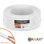 MANAX® 50m Zwillingslitze 2x 0,75mm² weiß Kabel 2-adrig (50m 0,75mm² - 1 Ring, weiß)