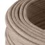 Textilkabel für Lampe, Rundkabel, dreiadrig (3x0.75mm²), Leinen - 100 Meter