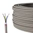 Textilkabel für Lampe, Stoffkabel aus Leinengarn, 3-adrig (3x0,75mm²), Leinen-Schwarz - 5 Meter