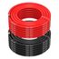 MMOBIEL 8 AWG Silikon Elektronik Kabel - 8 Gauge (8,37mm²) Verzinnte Kupferkabel - 2 Separate Kabel Rot & Schwarz Jede 10m / 32.8ft für Kühlschränke, Klimaanlagen, Autobatterien, Schweißbatterien