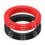 MMOBIEL Batterie-Elektrokabel, AWG 10, 6 mm², rot und schwarz, 2,5 m / 8,2 ft, Silikonkabel mit 1.050 Adern als Kernstränge für RC-Drohnen, Flugzeuge, Lastwagen, Autos, Batterieklemmenkabel