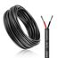 10 Meter 22AWG 2x0,3mm² Elektrischer Draht, 2 Adrig Kabel 5V/12V/24V Stromkabel Verzinntes Kupferkabel，Flexibel und Weich Niedrige Impedanz Hohe Temperaturbeständigkeit Verlängerungskabel